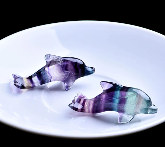 Natural Fluorite Dolphin Crystals