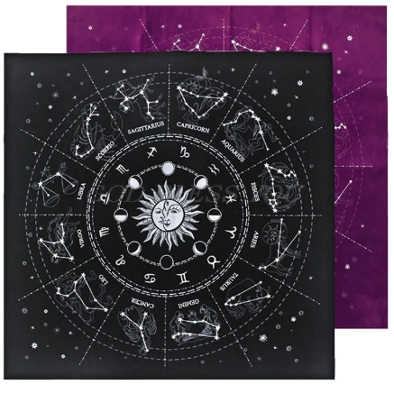 Velvet Astrology Constellations Tarot Card Cloth
