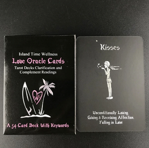Island Time Wellness Love Oracle Cards Tarot Decks Clarification & Complement Readings (A 54-Card Deck With Keywords)