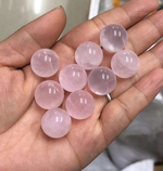 Load image into Gallery viewer, Tiny Natural Rose Quartz Spheres
