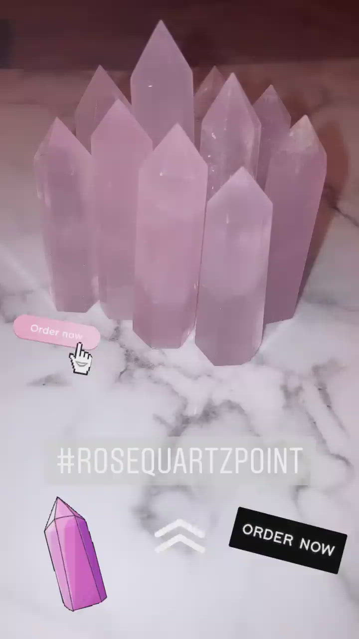 Natural Rose Quartz Points