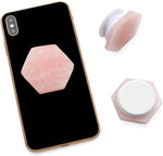 Load image into Gallery viewer, Natural Rose Quartz Hexagon Shaped Pop Socket

